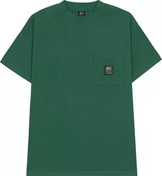 Футболка Brain Dead Heavyweight Jersey Mockneck Pocket-Shirt With PVC 'Green', зеленый