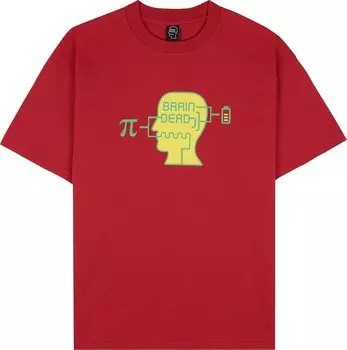 Футболка Brain Dead Low Battery T-Shirt 'Maroon', красный