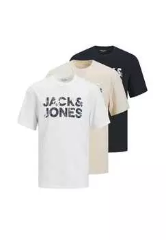 Футболка Брайан с коротким рукавом упаковка из 3 шт. Jack & Jones, белый
