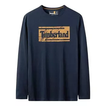 Футболка brand long sleeve t-shirt 'navy' Timberland, синий