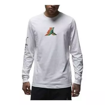 Футболка брендовая футболка с длинным рукавом Air Jordan, белый