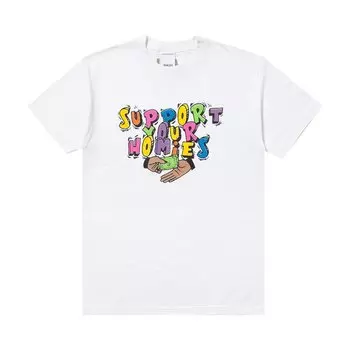Футболка Bricks & Wood Support Your Homies Tee 'White', белый