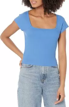 Футболка Brightside Aruba с квадратным вырезом Madewell, цвет Hermitage Blue