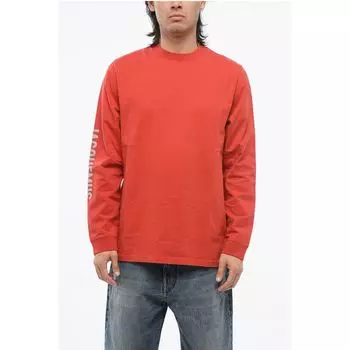 Футболка BRILHO из хлопка с круглым вырезом и блестящим логотипом Jacquemus, Red