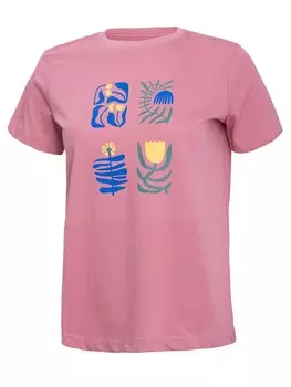 Футболка Brille ART FLOWERS, розовый