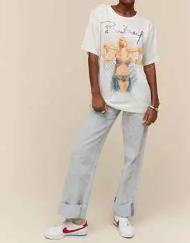 Футболка Britney Spears Slave 4 U Merch в винтажном белом цвете DAYDREAMER