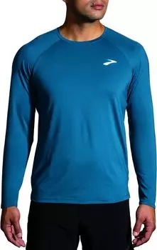 Футболка Brooks Atmosphere Long Sleeve Tee 2.0, цвет Dark Ocean
