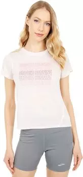 Футболка Brooks Distance Graphic Short Sleeve, цвет Rosewater/Brooks Running