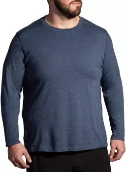 Футболка Brooks Distance Long Sleeve Tee 2.0, цвет Heather Navy