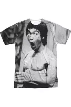 Футболка Bruce Lee Classic Lee с коротким рукавом для взрослых из полиэстера Gildan, белый