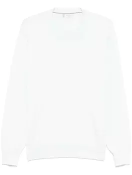 Футболка Brunello Cucinelli тонкой вязки, синий