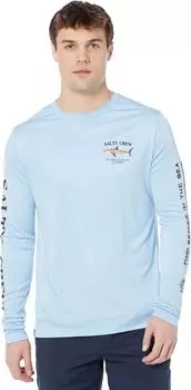 Футболка Брюса с длинными рукавами Salty Crew, светло-синий