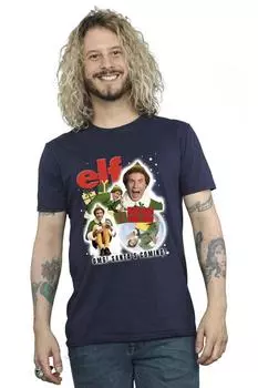 Футболка Buddy с коллажем Elf, темно-синий
