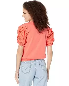 Футболка Buffalo David Bitton Agnes Mixed Media Sleeve Tee, цвет Georgia Peach