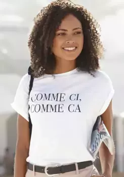 Футболка Buffalo с принтом, хлопковая рубашка с короткими рукавами, свободного кроя, белый