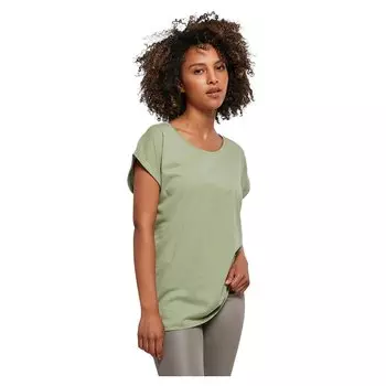 Футболка Build Your Brand Extended Shoulder Short Sleeve Crew Neck, зеленый