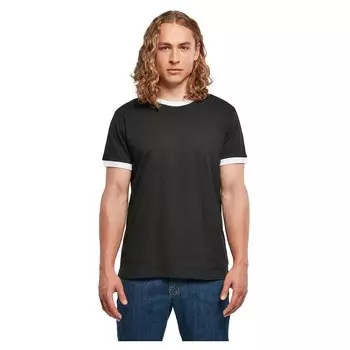 Футболка Build Your Brand Ringer Short Sleeve Crew Neck, черный