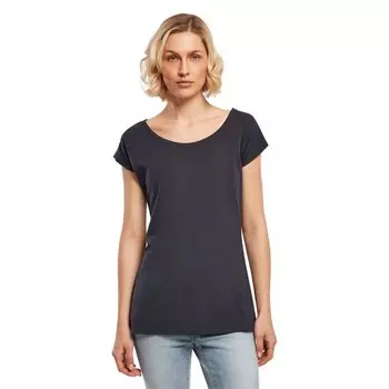Футболка Build Your Brand Wide Neck Short Sleeve Round Neck, синий
