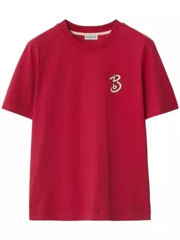 Футболка Burberry B Snake из хлопка, красный