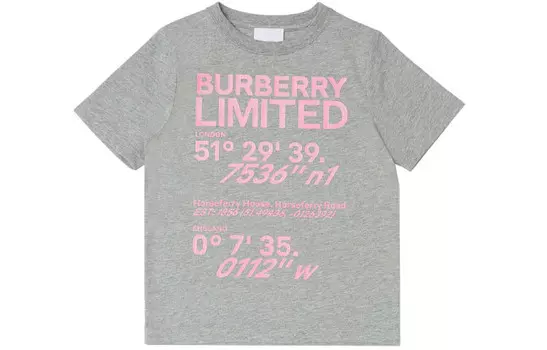 Футболка Burberry детская, серый
