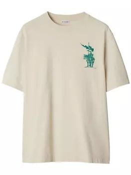 Футболка Burberry EKD из хлопка, нейтральный