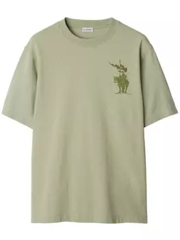 Футболка Burberry EKD из хлопка, зеленый