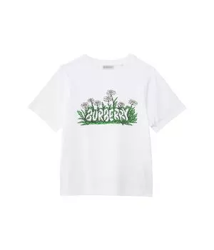 Футболка Burberry Kids Cedar Daisy T-Shirt, белый