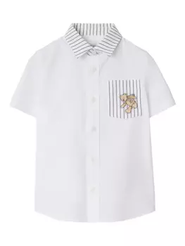Футболка Burberry Kids с аппликацией «Медведь Томас», белый