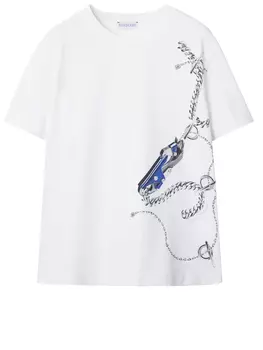 Футболка Burberry Knight motif, белый