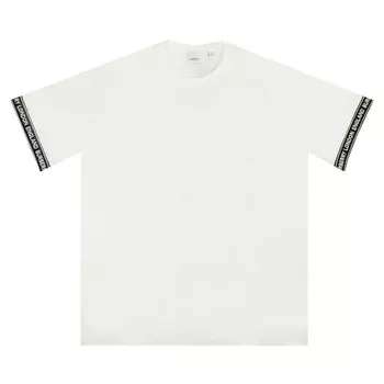 Футболка Burberry Logo Tape Over T-Shirt 'White', белый