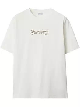 Футболка Burberry Surfer Knight из хлопка, белый
