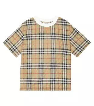 Футболка Burberry в клетку Burberry, мультиколор