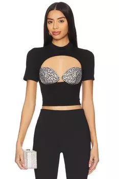 Футболка-бюстье Area, black