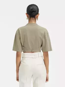 Футболка-бюстье Le Карако Jacquemus, светлый хаки