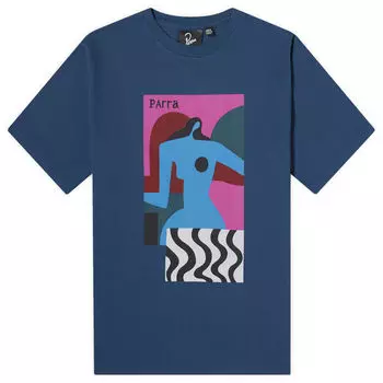 Футболка By Parra Distortion Table T-Shirt, цвет Navy Blue