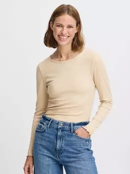 Футболка bypapilone ls с длинными рукавами B.Young, бежевый