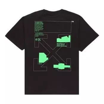 Футболка c/o virgil abloh men's black arch shapes over Off-White, черный