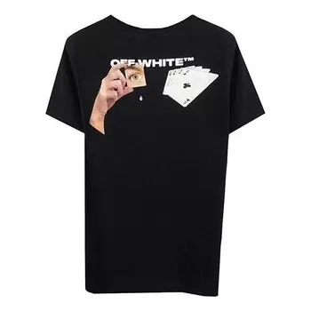 Футболка c/o virgil abloh men's black hand card over tee Off-White, черный