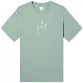 Футболка C.P. Company 30/1 Jersey Relaxed Graphic T-Shirt, цвет Green Bay
