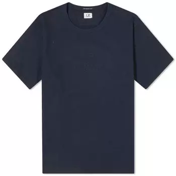 Футболка C.P. Company 30/2 Mercerized Jersey Twisted Logo T-Shirt, цвет Total Eclipse