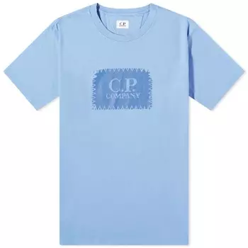 Футболка C.P. Company Label Logo, голубой