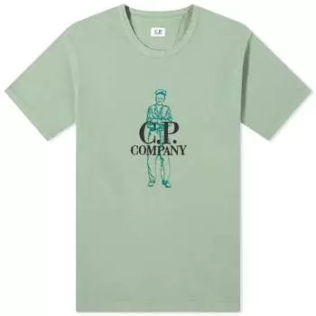 Футболка C.P. Company Large Sailor T-Shirt, цвет Green Bay