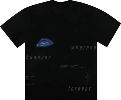 Футболка Cactus Jack by Travis Scott Digital Eye T-Shirt II 'Black', черный