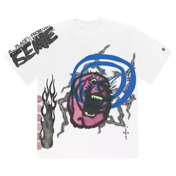 Футболка Cactus Jack by Travis Scott For Fragment Sunrise Tee 'White', белый