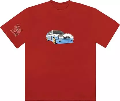 Футболка Cactus Jack by Travis Scott JACKBOYS Vehicle T-Shirt II 'Red', красный