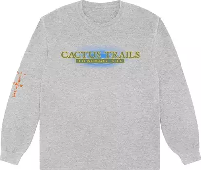 Футболка Cactus Jack by Travis Scott Trading Co. Long-Sleeve T-Shirt 'Heather Grey', серый