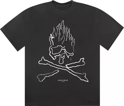 Футболка Cactus Jack by Travis Scott x Mastermind Skull Rhinestone Tee 'Black', черный