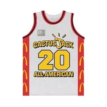 Футболка Cactus Jack by Travis Scott x McDonald's All American Jersey 'White', белый