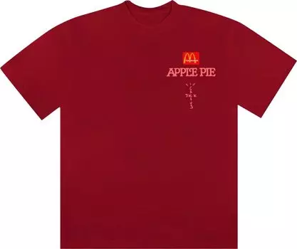 Футболка Cactus Jack by Travis Scott x McDonald's Apple Pie T-Shirt 'Cardinal', красный