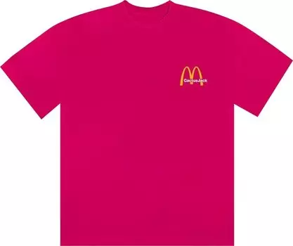Футболка Cactus Jack by Travis Scott x McDonald's Vintage Action Figure II T-Shirt 'Hot Pink', розовый